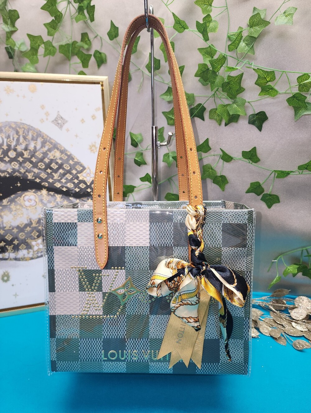 Authentic Louis Vuitton Limited Edition Shopping Bag & Straps In PVC Bag